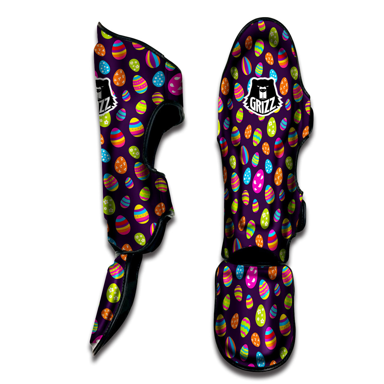 Easter Eggs Colorful Cute Print Pattern Muay Thai Shin Guards-grizzshop
