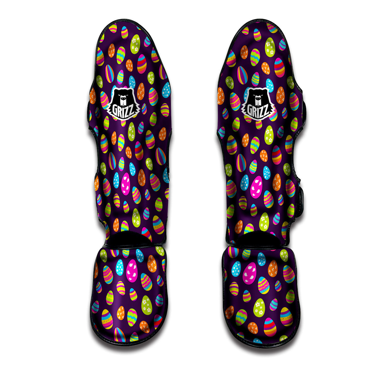 Easter Eggs Colorful Cute Print Pattern Muay Thai Shin Guards-grizzshop
