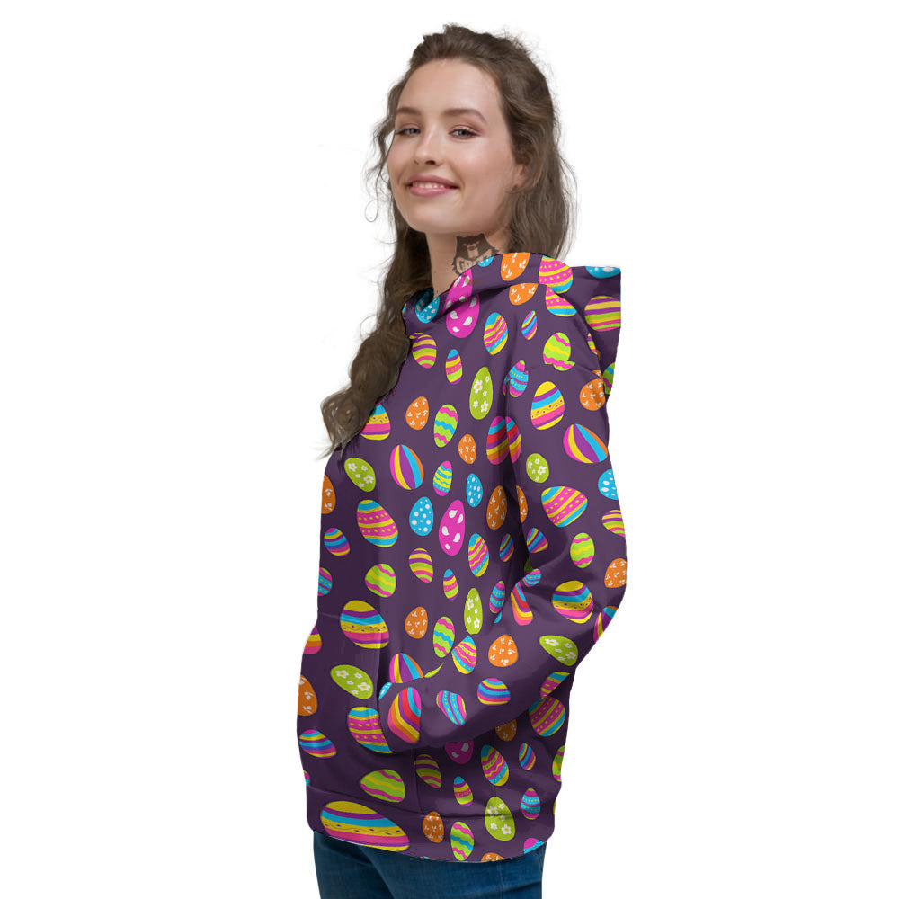Easter Eggs Colorful Cute Print Pattern Women's Hoodie-grizzshop