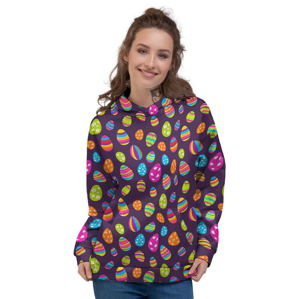 Easter Eggs Colorful Cute Print Pattern Women's Hoodie-grizzshop