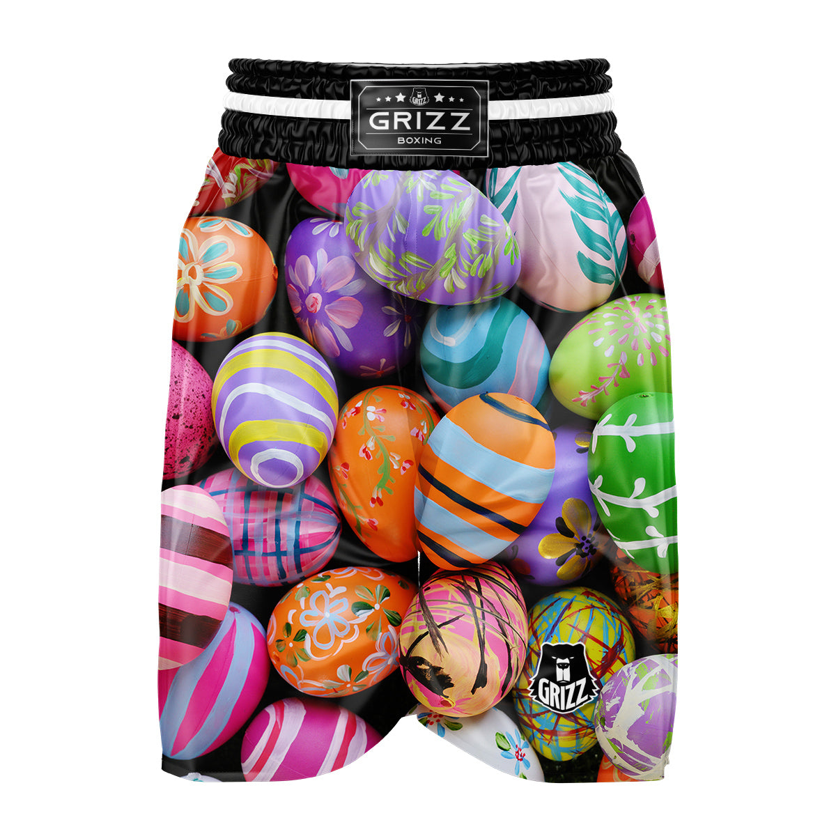 Easter Eggs Colorful Print Boxing Shorts-grizzshop