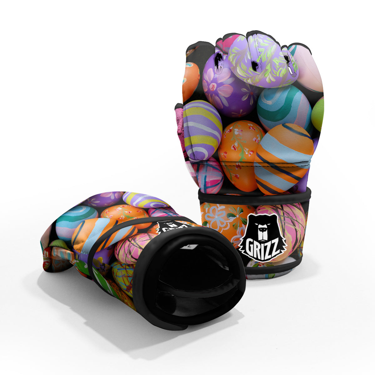 Easter Eggs Colorful Print MMA Gloves-grizzshop