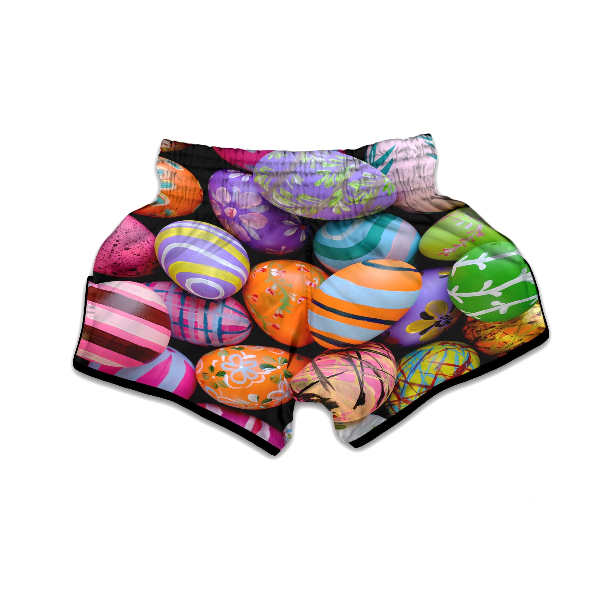 Easter Eggs Colorful Print Muay Thai Boxing Shorts-grizzshop