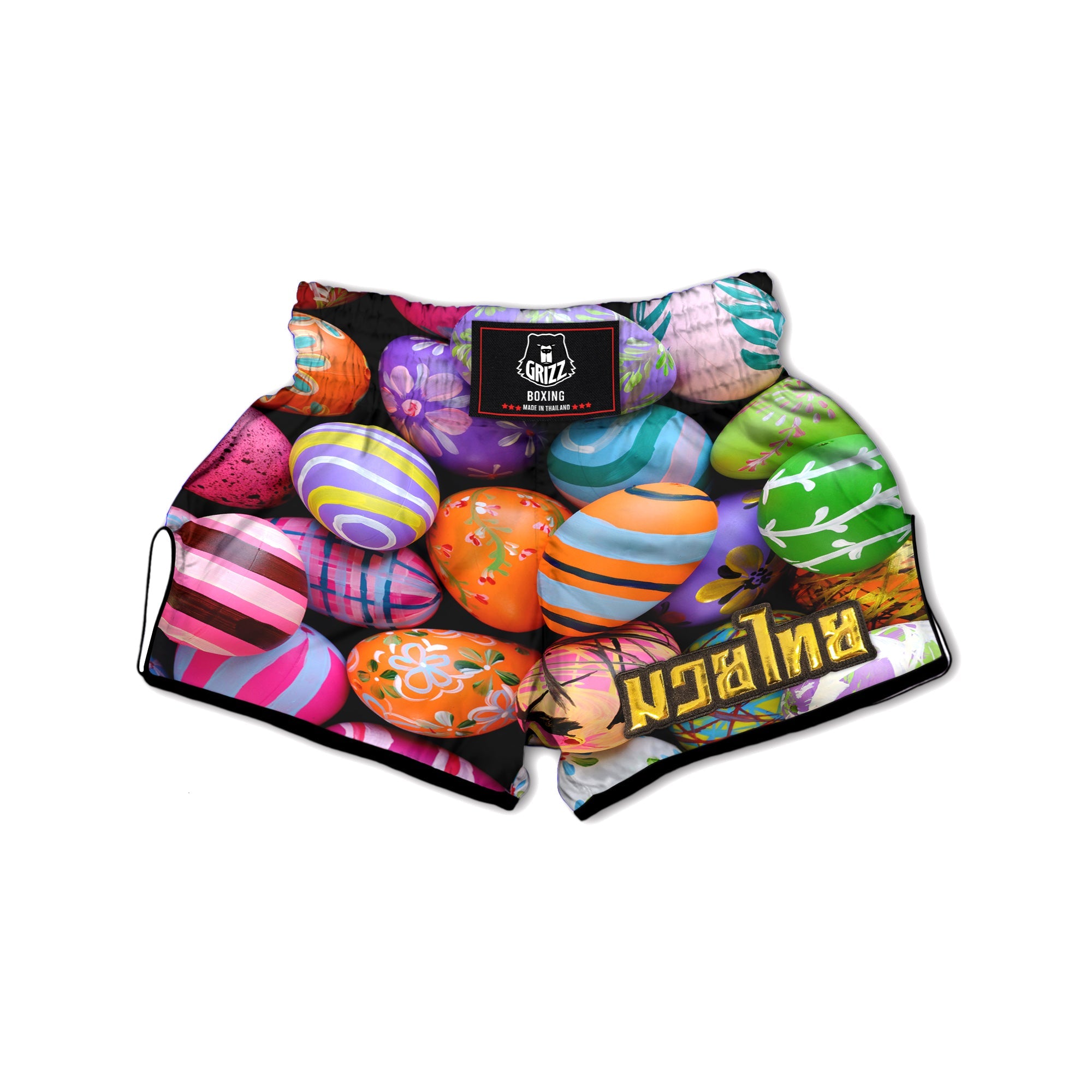 Easter Eggs Colorful Print Muay Thai Boxing Shorts-grizzshop