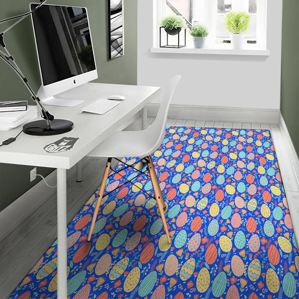 Easter Eggs Colorful Print Pattern Floor Mat-grizzshop