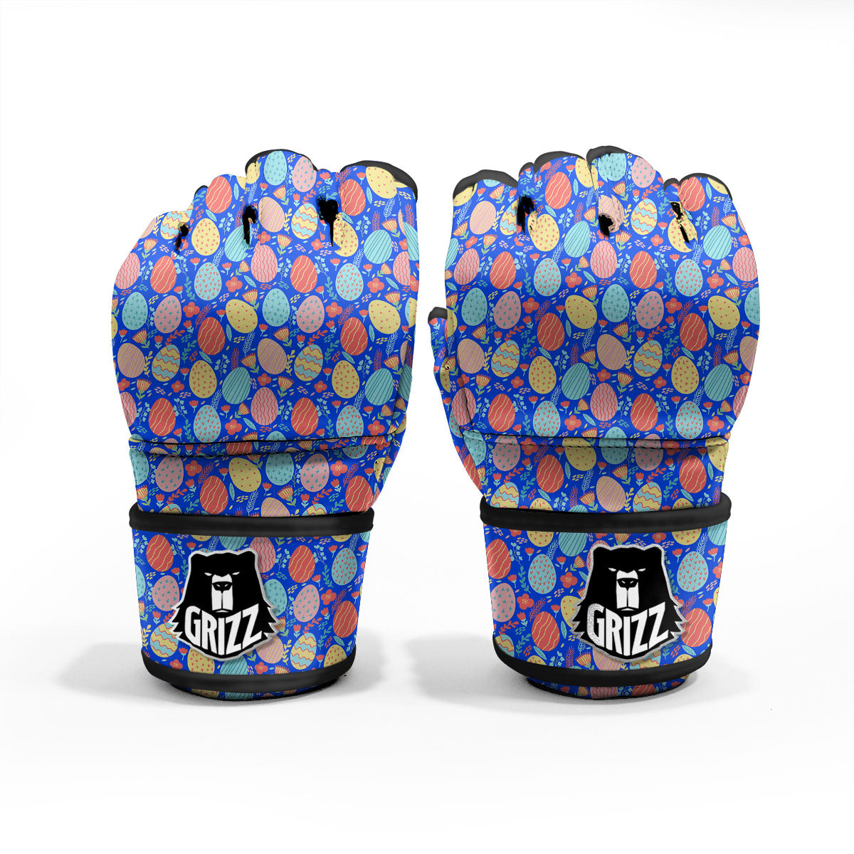 Easter Eggs Colorful Print Pattern MMA Gloves-grizzshop