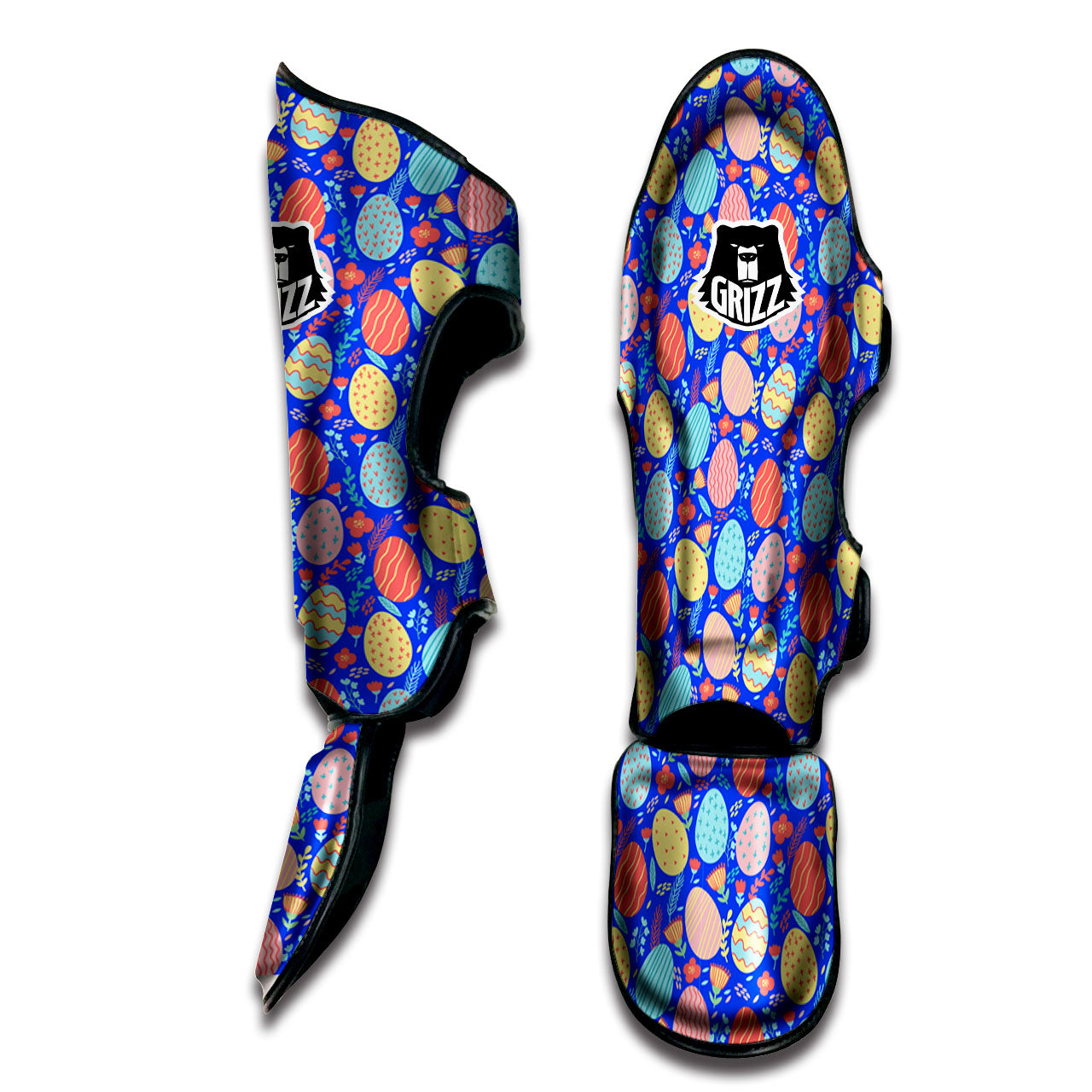 Easter Eggs Colorful Print Pattern Muay Thai Shin Guards-grizzshop