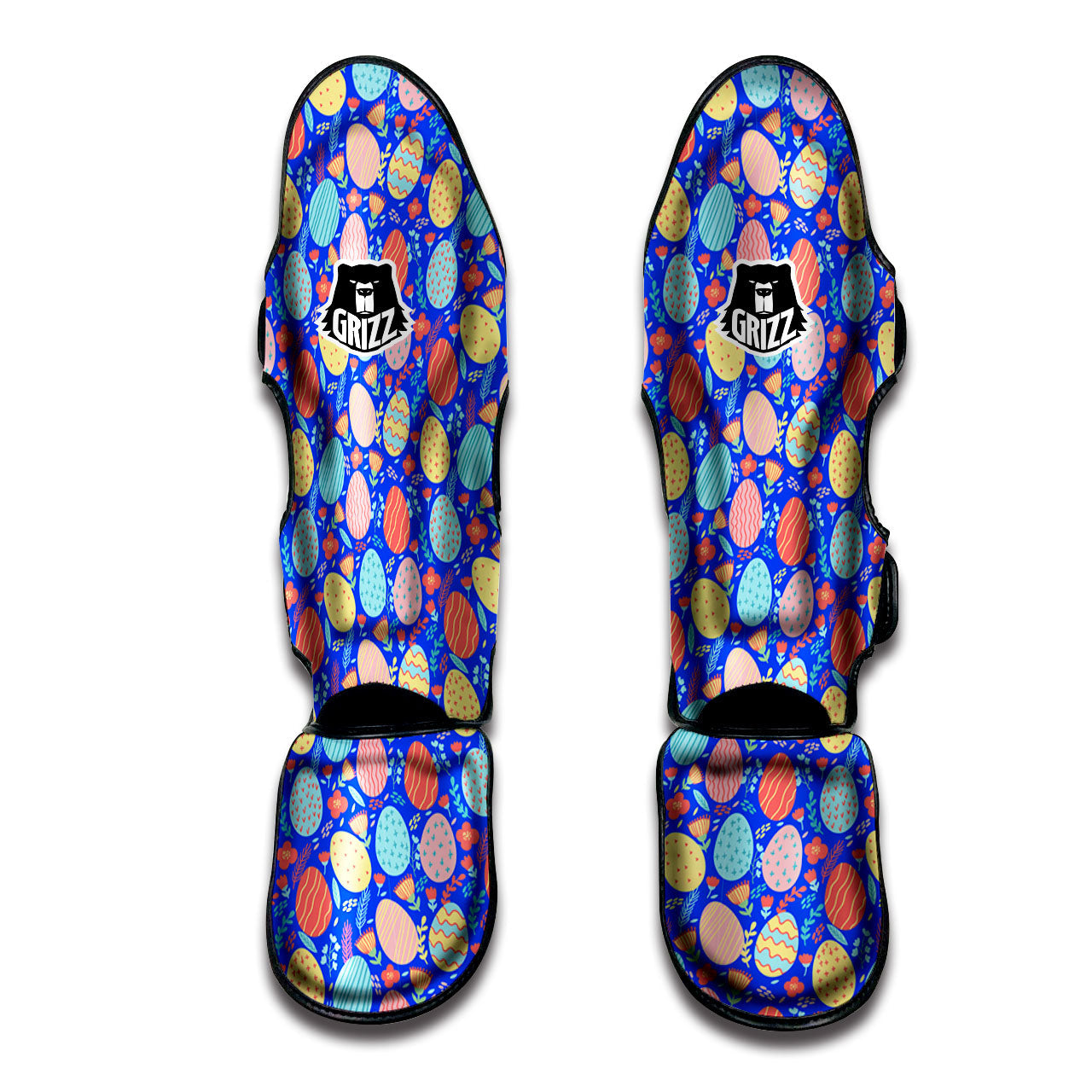 Easter Eggs Colorful Print Pattern Muay Thai Shin Guards-grizzshop