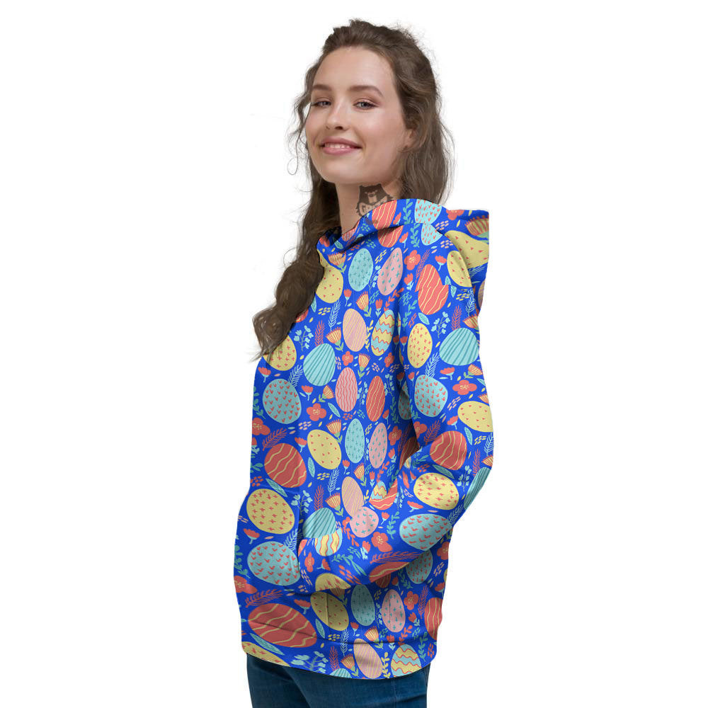 Easter Eggs Colorful Print Pattern Women's Hoodie-grizzshop