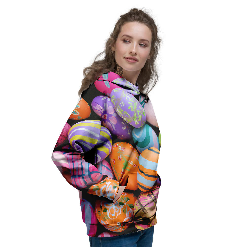 Easter Eggs Colorful Print Women's Hoodie-grizzshop