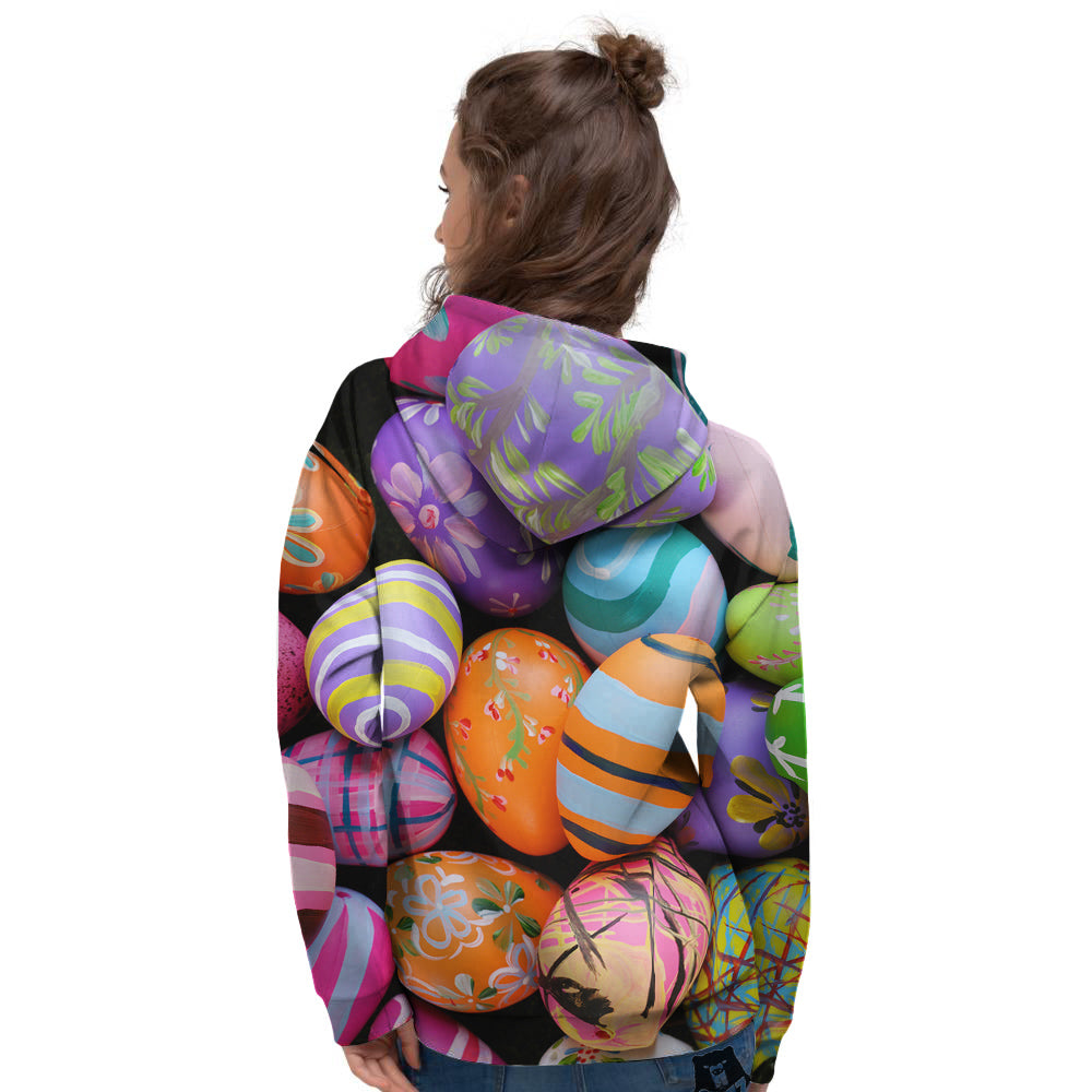 Easter Eggs Colorful Print Women's Hoodie-grizzshop