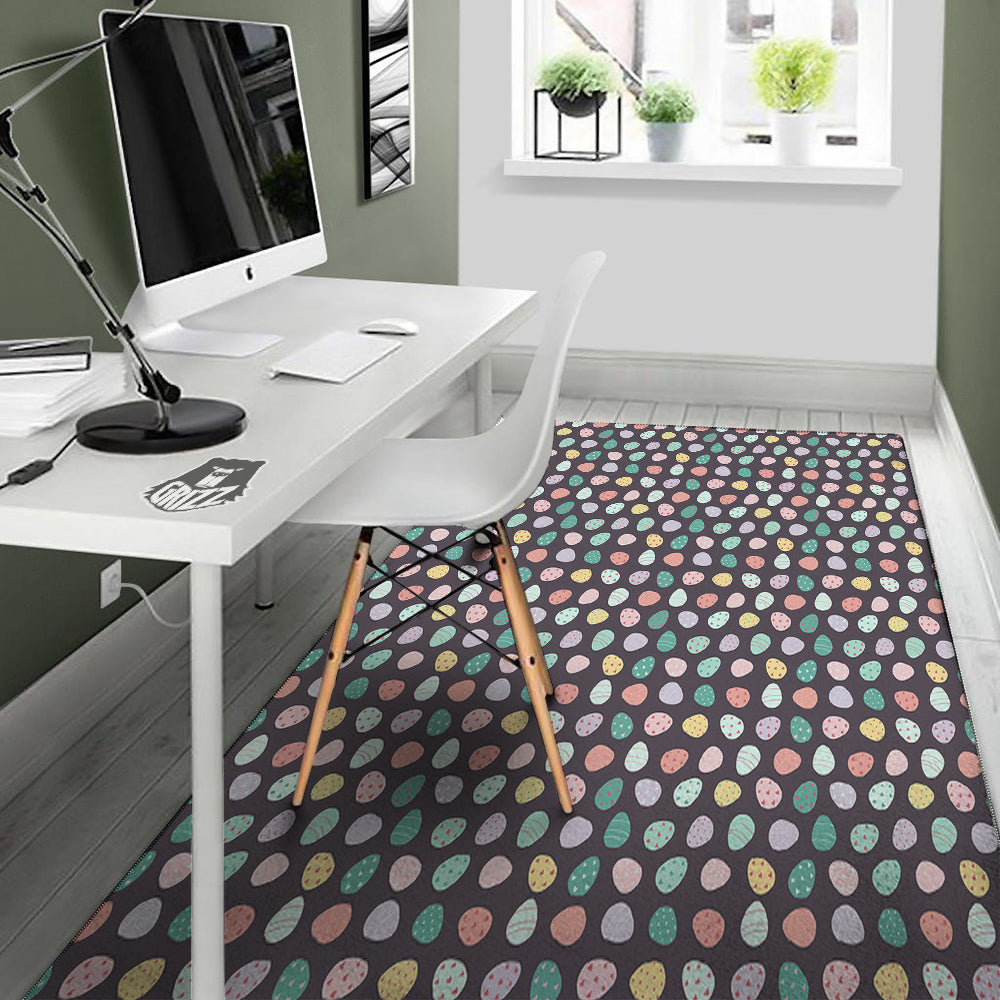 Easter Eggs Cute Print Pattern Floor Mat-grizzshop