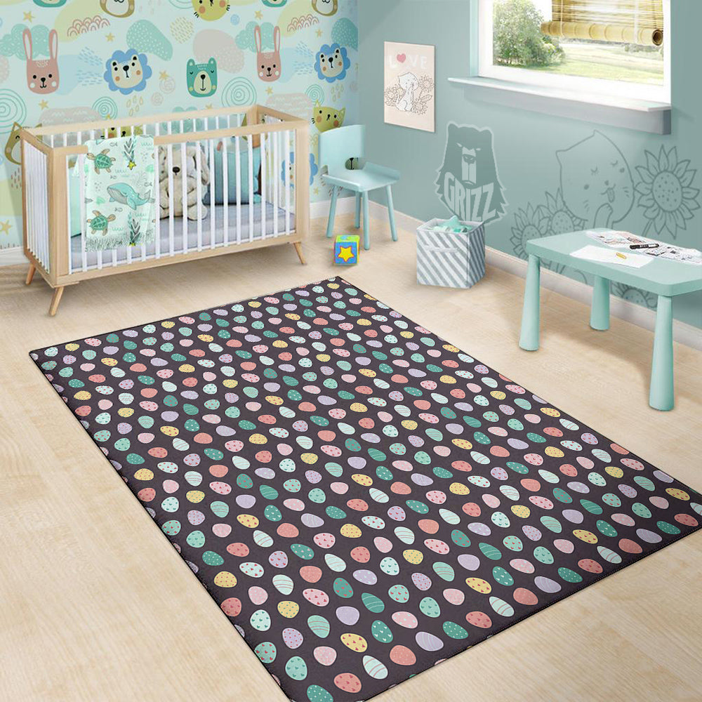 Easter Eggs Cute Print Pattern Floor Mat-grizzshop