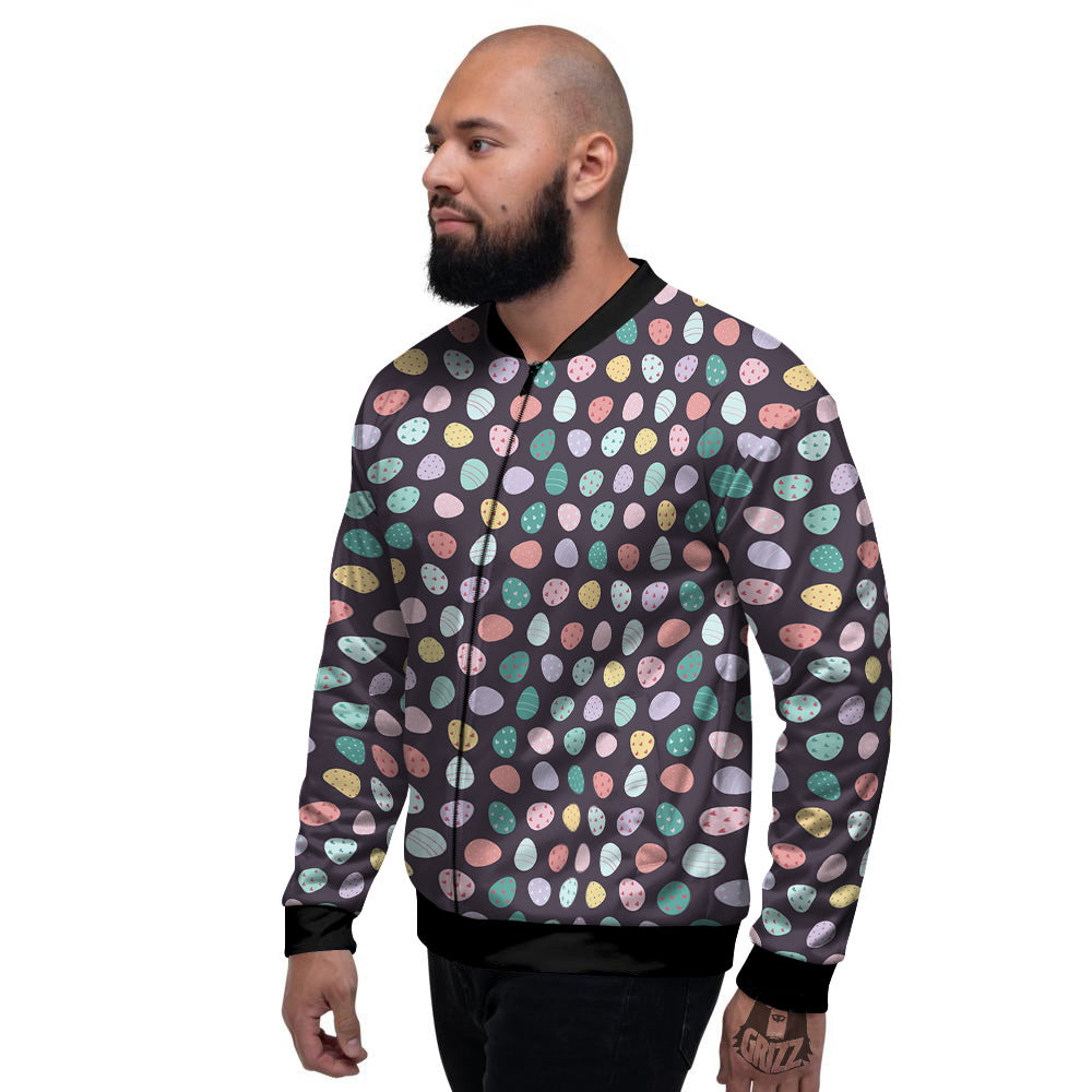 Easter Eggs Cute Print Pattern Men's Bomber Jacket-grizzshop