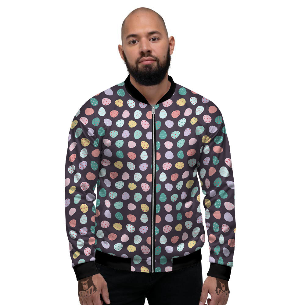 Easter Eggs Cute Print Pattern Men's Bomber Jacket-grizzshop