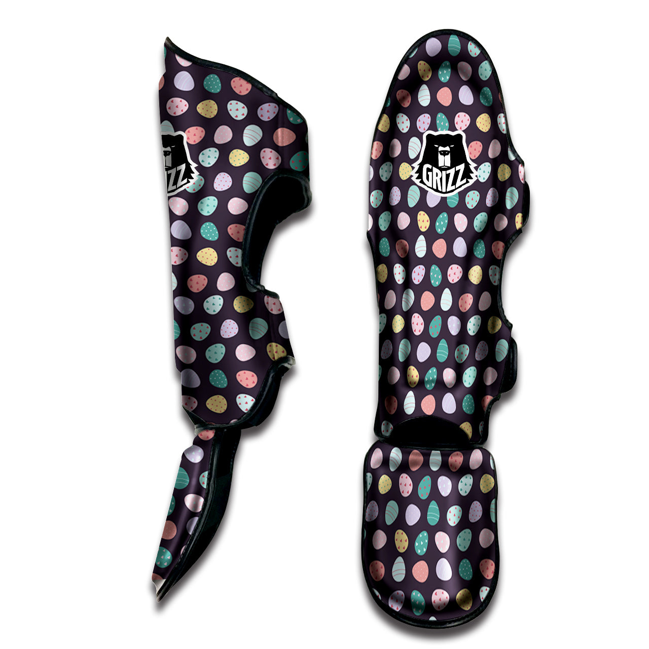Easter Eggs Cute Print Pattern Muay Thai Shin Guards-grizzshop