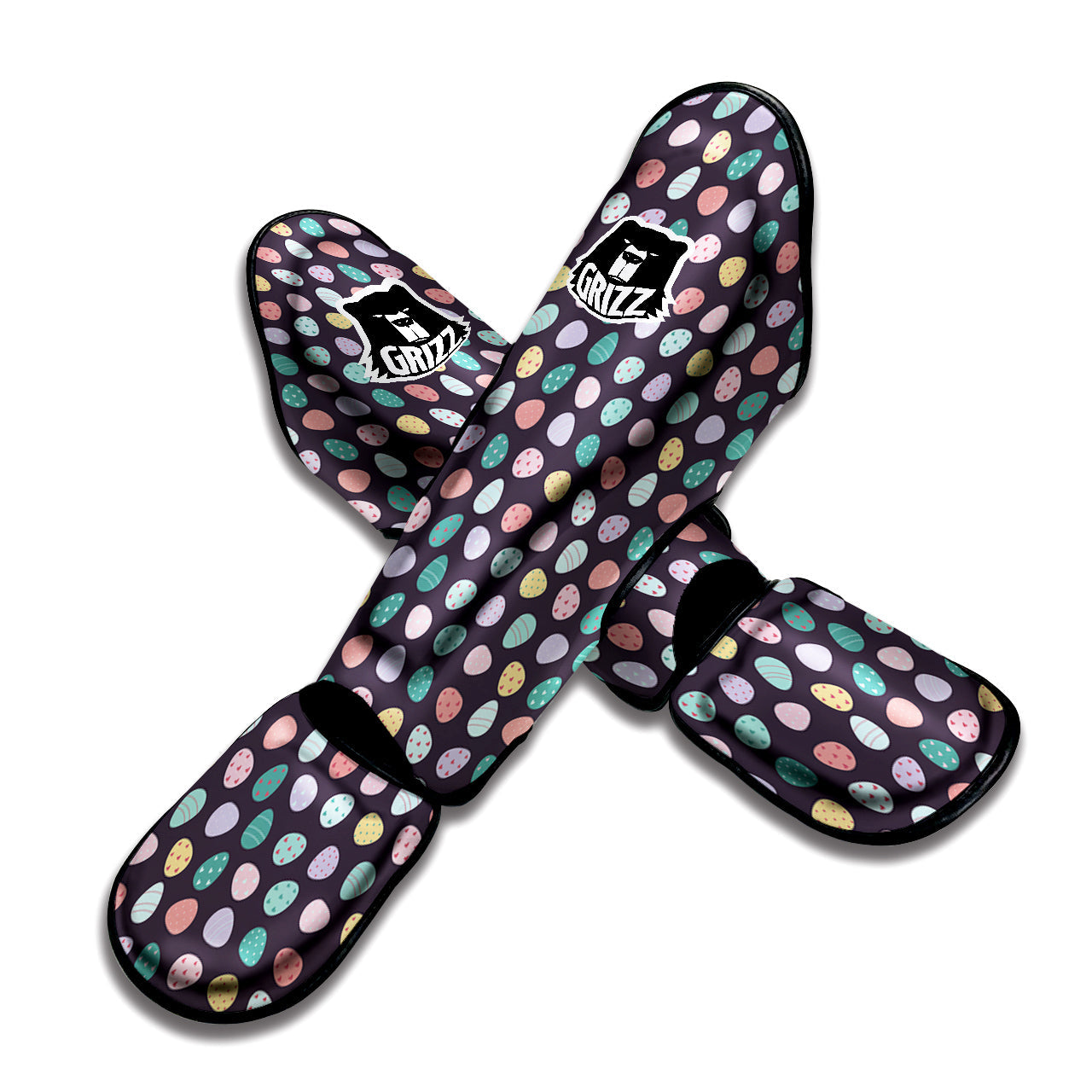 Easter Eggs Cute Print Pattern Muay Thai Shin Guards-grizzshop