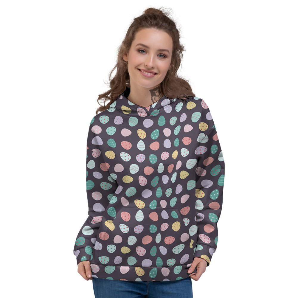 Easter Eggs Cute Print Pattern Women's Hoodie-grizzshop