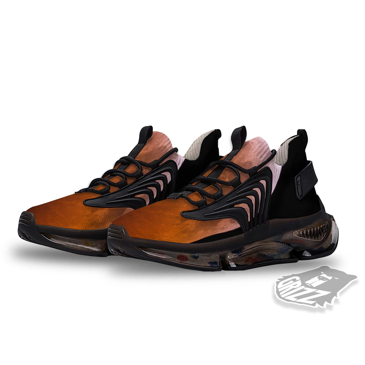 Eclipse Total Lunar Print Black Gym Shoes-grizzshop