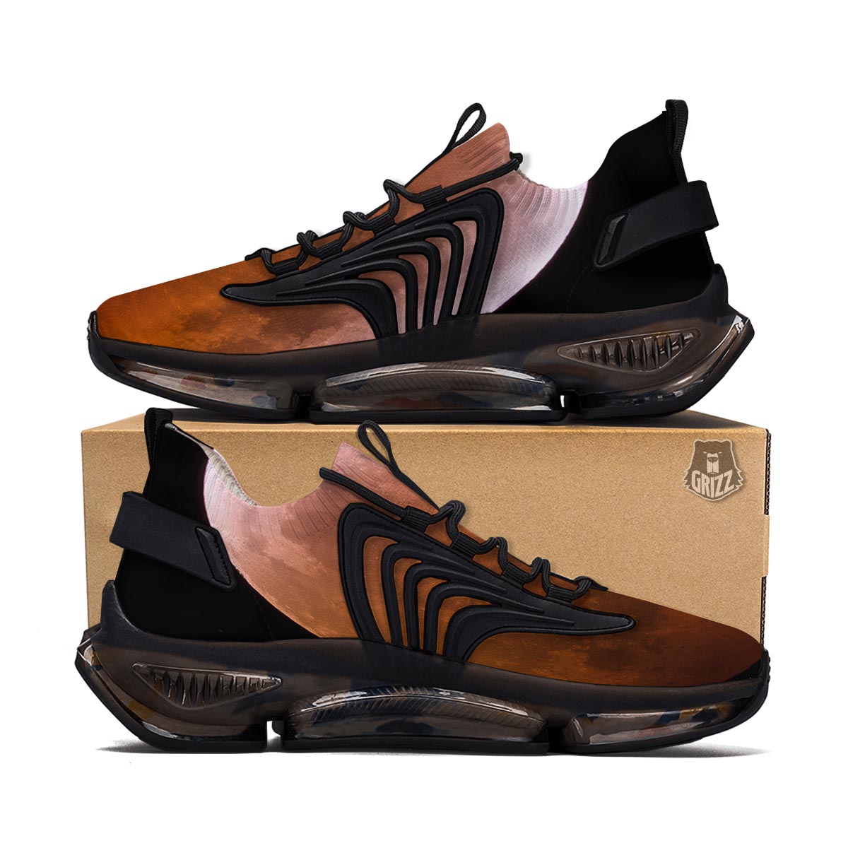 Eclipse Total Lunar Print Black Gym Shoes-grizzshop