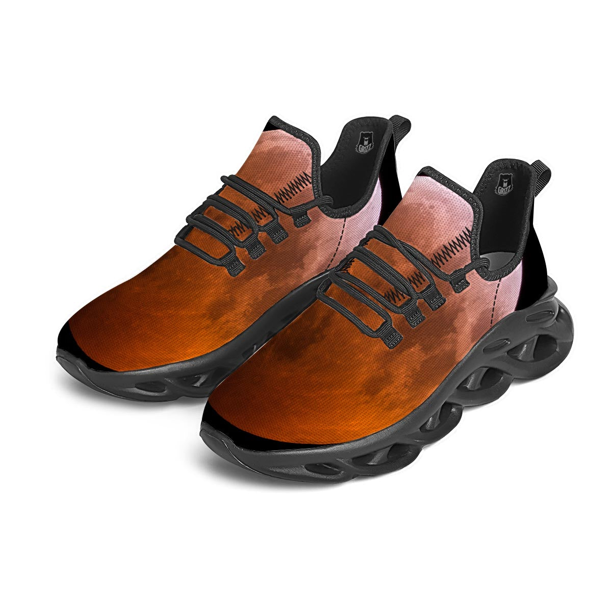Eclipse Total Lunar Print Black Running Shoes-grizzshop