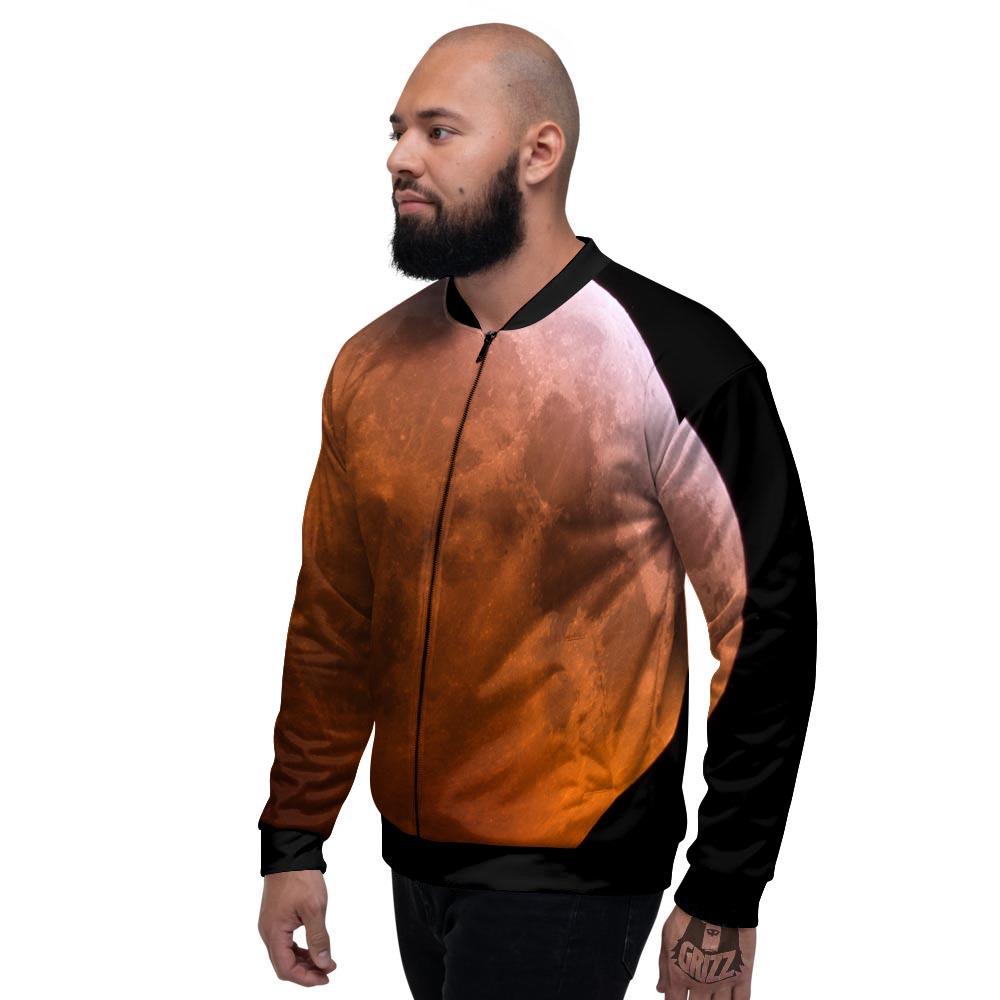 Eclipse Total Lunar Print Men's Bomber Jacket-grizzshop
