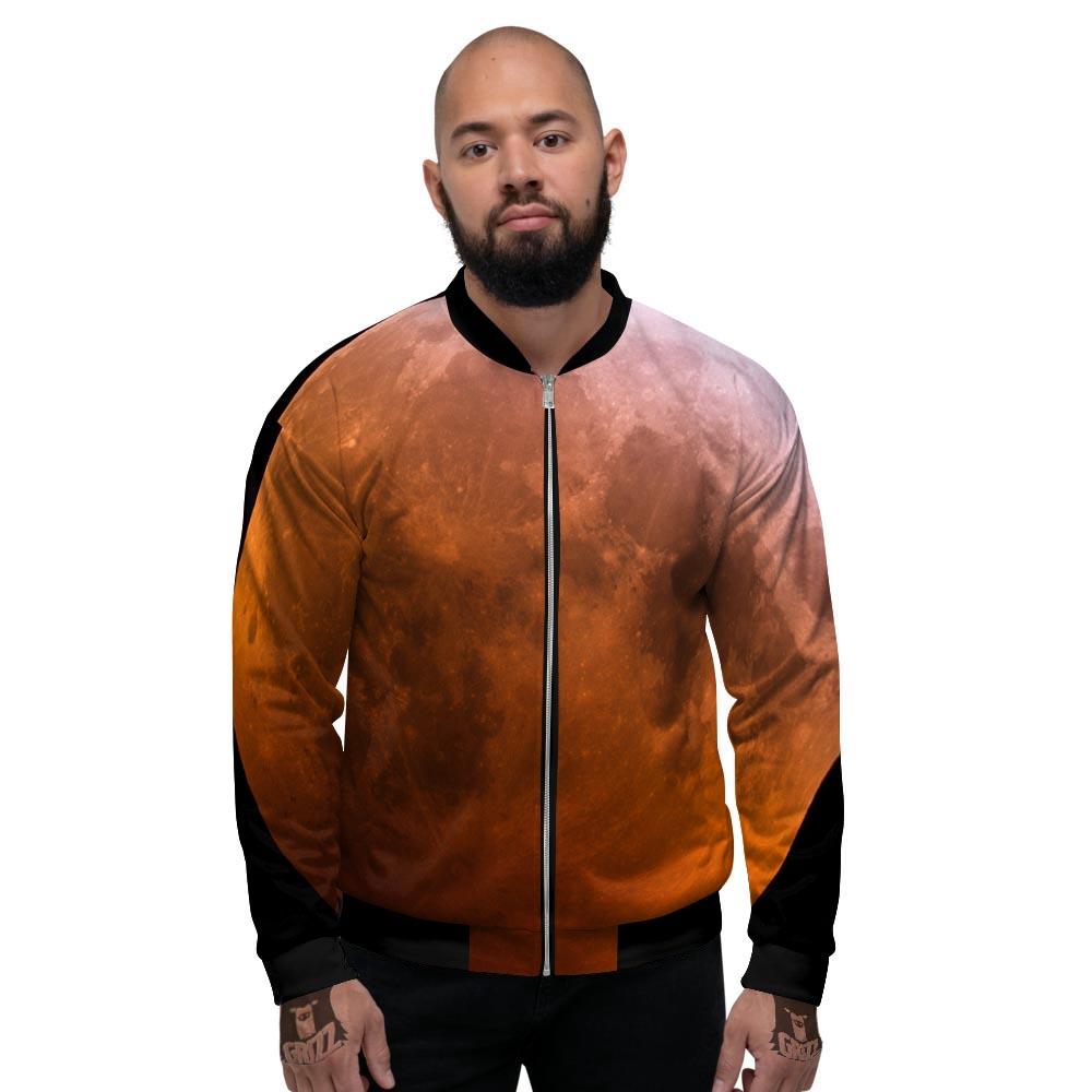 Eclipse Total Lunar Print Men's Bomber Jacket-grizzshop
