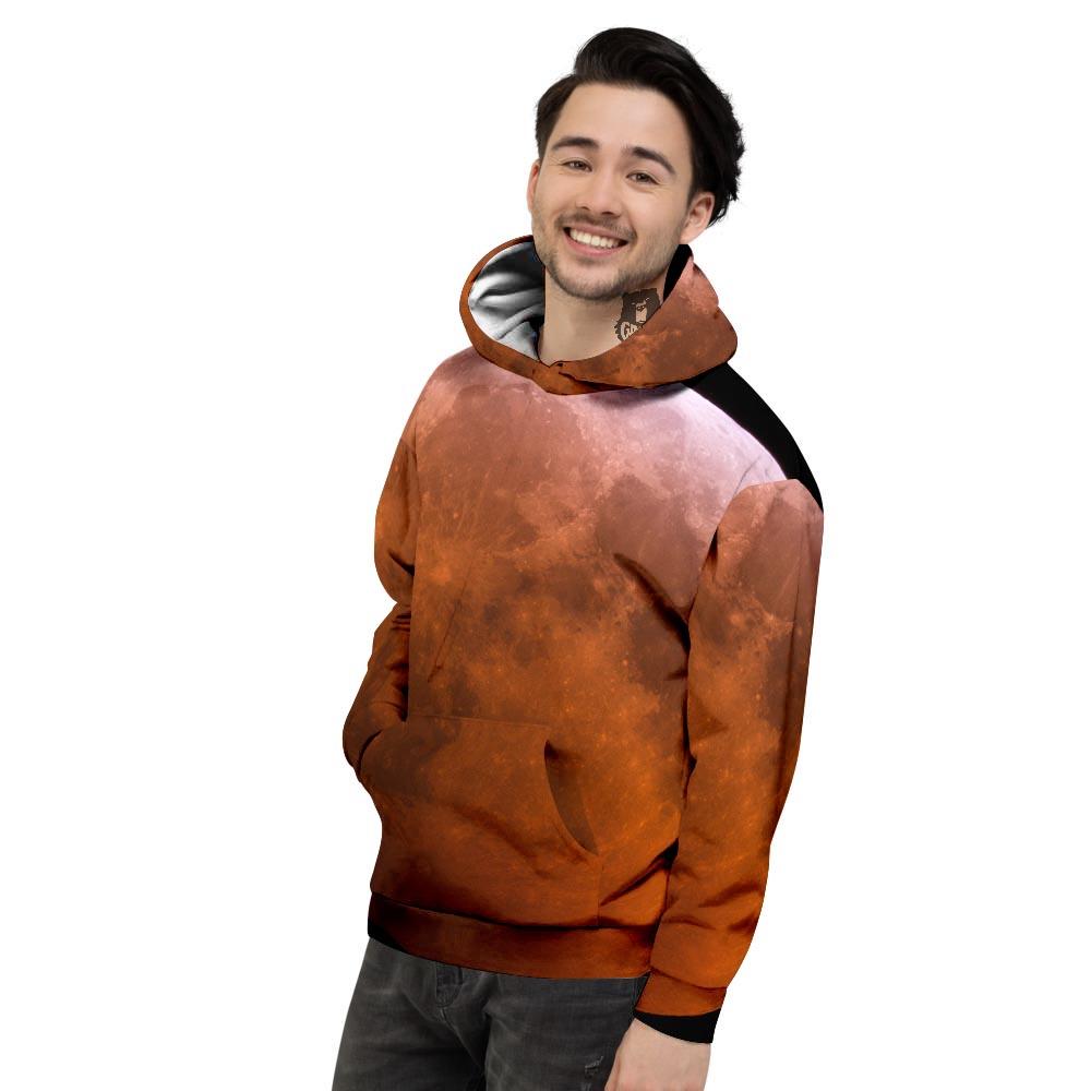 Eclipse Total Lunar Print Men's Hoodie-grizzshop