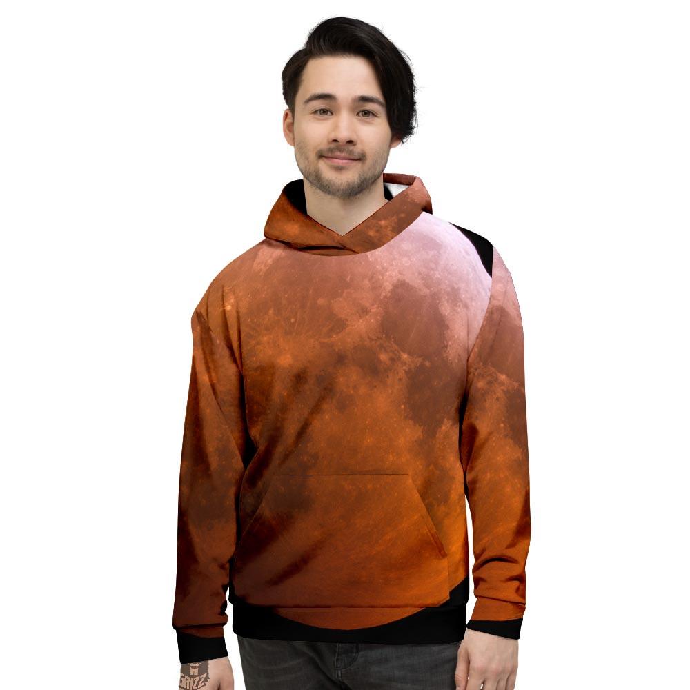 Eclipse Total Lunar Print Men's Hoodie-grizzshop