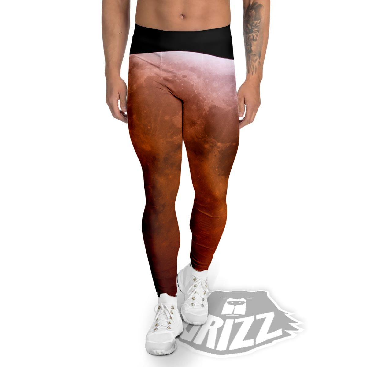 Eclipse Total Lunar Print Men's Leggings-grizzshop