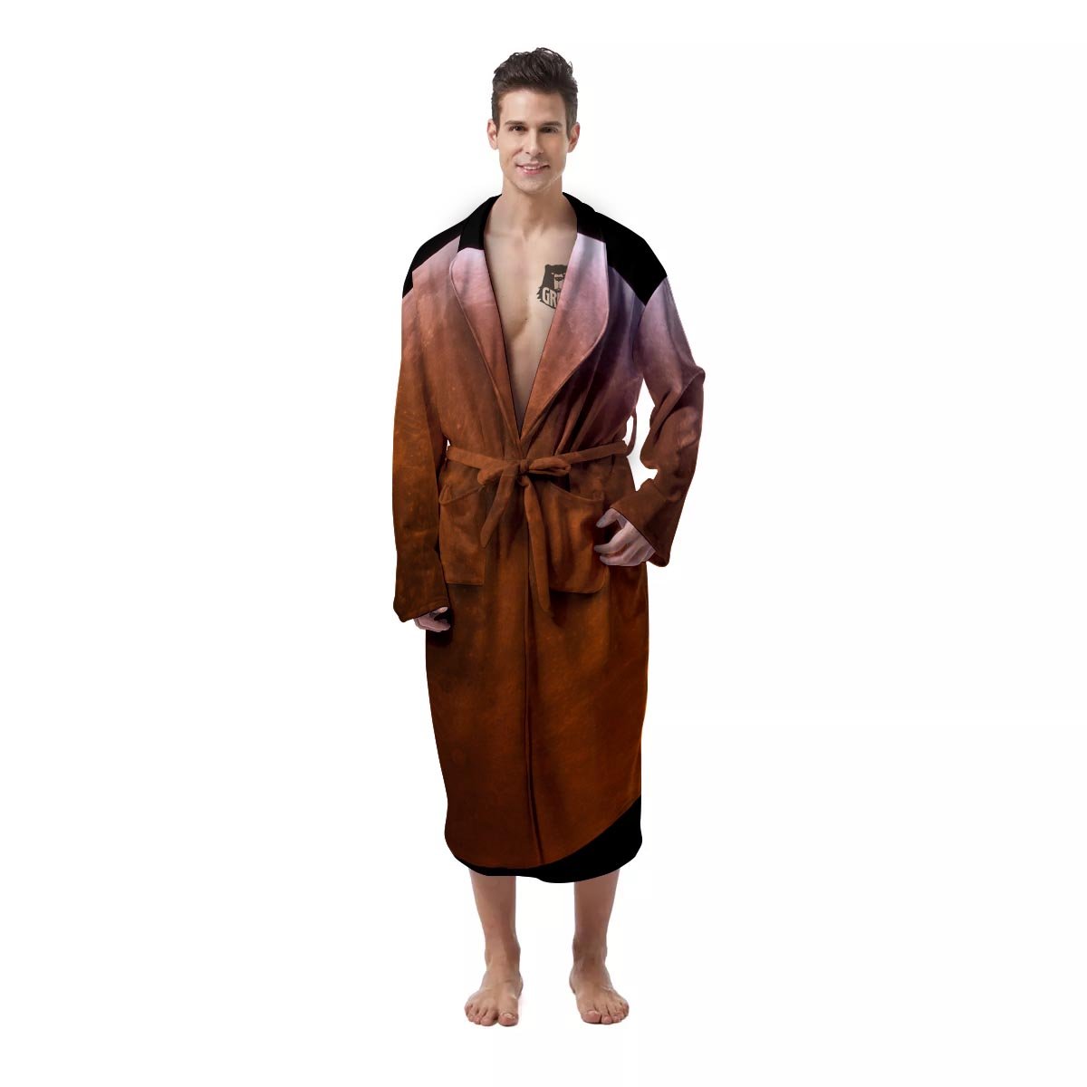 Eclipse Total Lunar Print Men's Robe-grizzshop