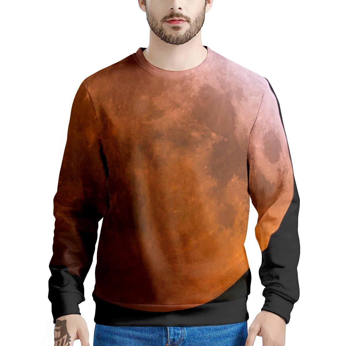 Eclipse Total Lunar Print Men's Sweatshirt-grizzshop