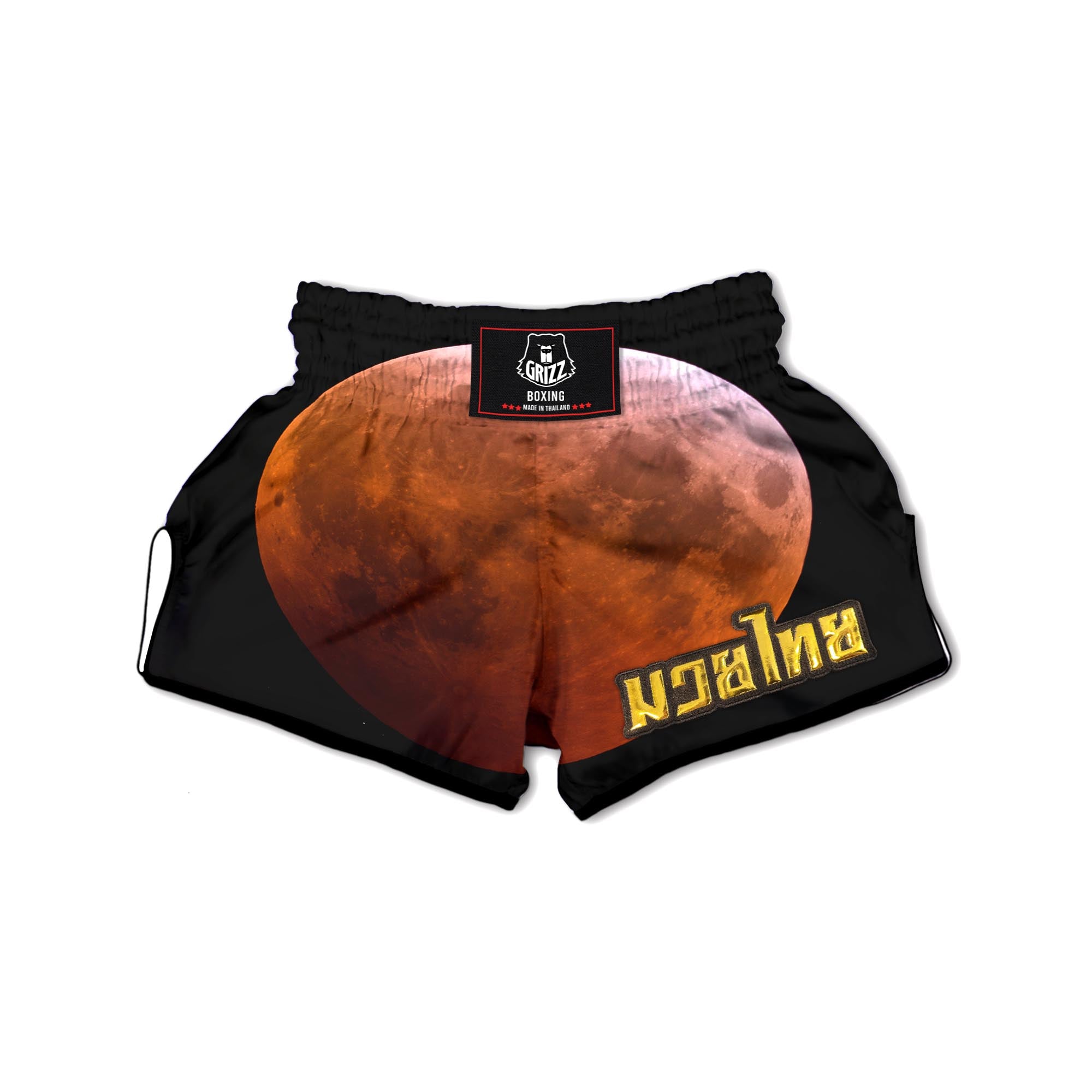 Eclipse Total Lunar Print Muay Thai Boxing Shorts-grizzshop
