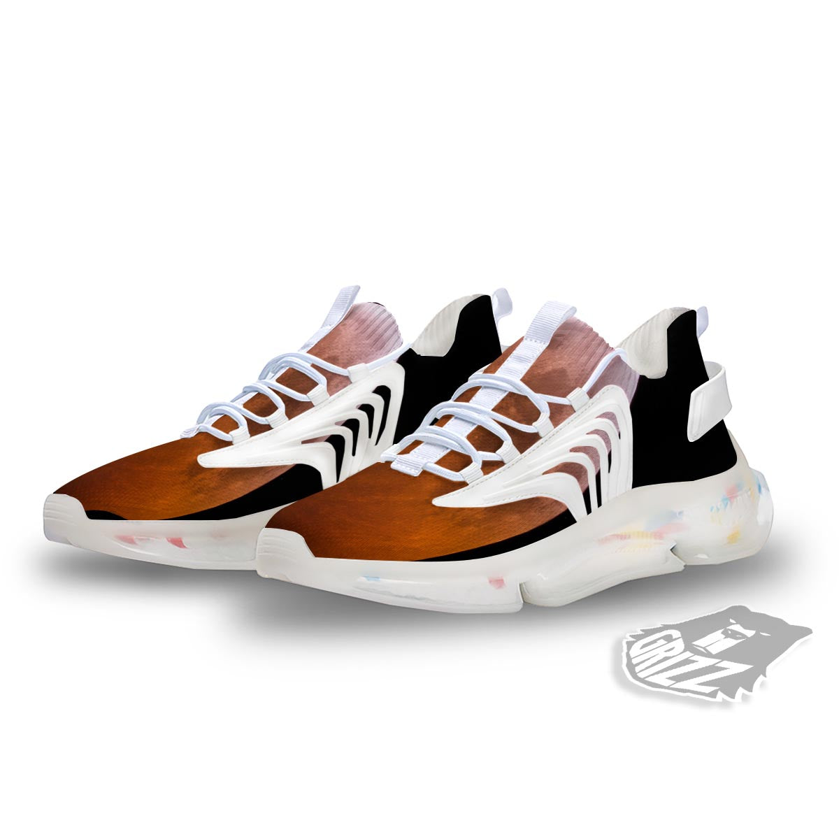 Eclipse Total Lunar Print White Gym Shoes-grizzshop