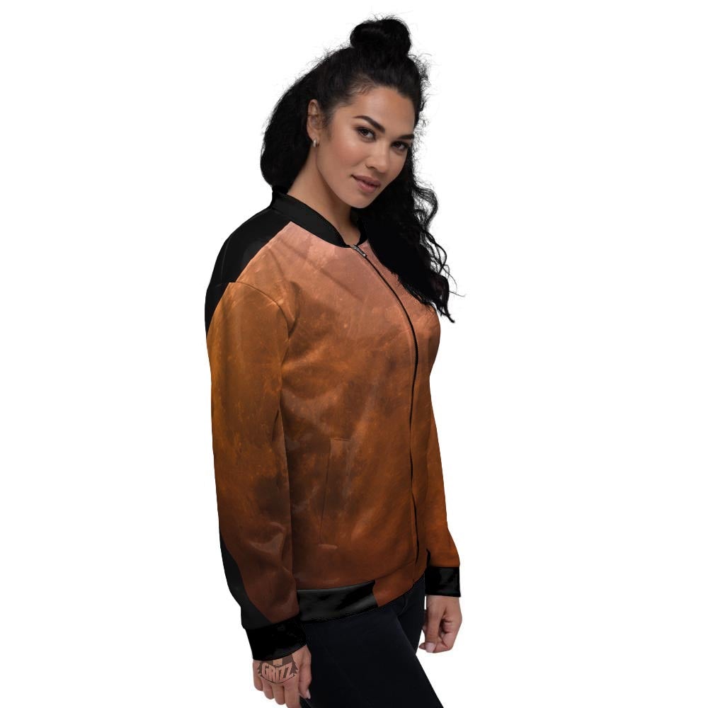Eclipse Total Lunar Print Women's Bomber Jacket-grizzshop