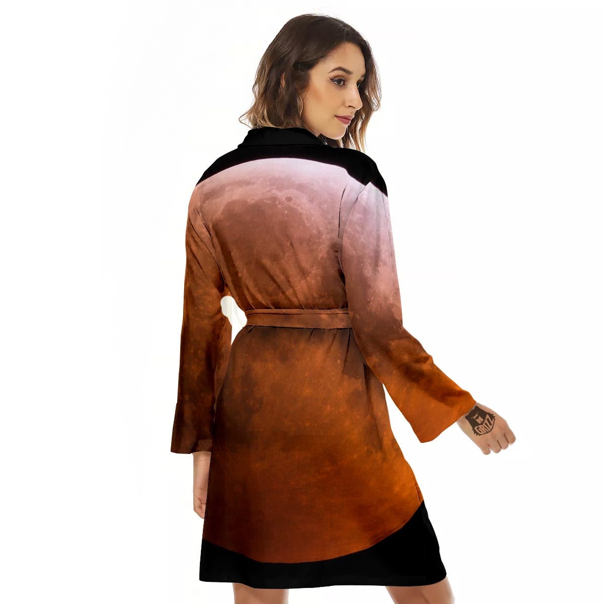 Eclipse Total Lunar Print Women's Robe-grizzshop
