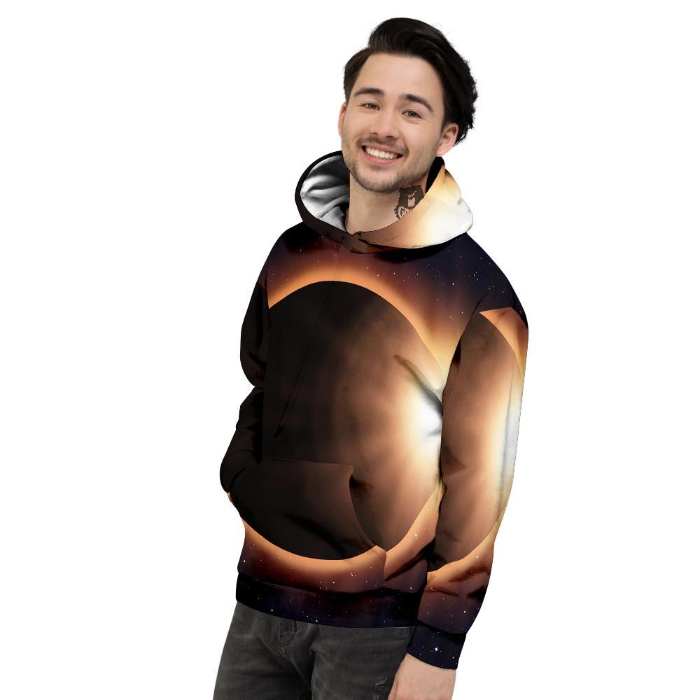 Eclipse Total Solar Print Men's Hoodie-grizzshop