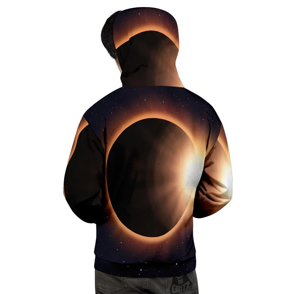 Eclipse Total Solar Print Men's Hoodie-grizzshop