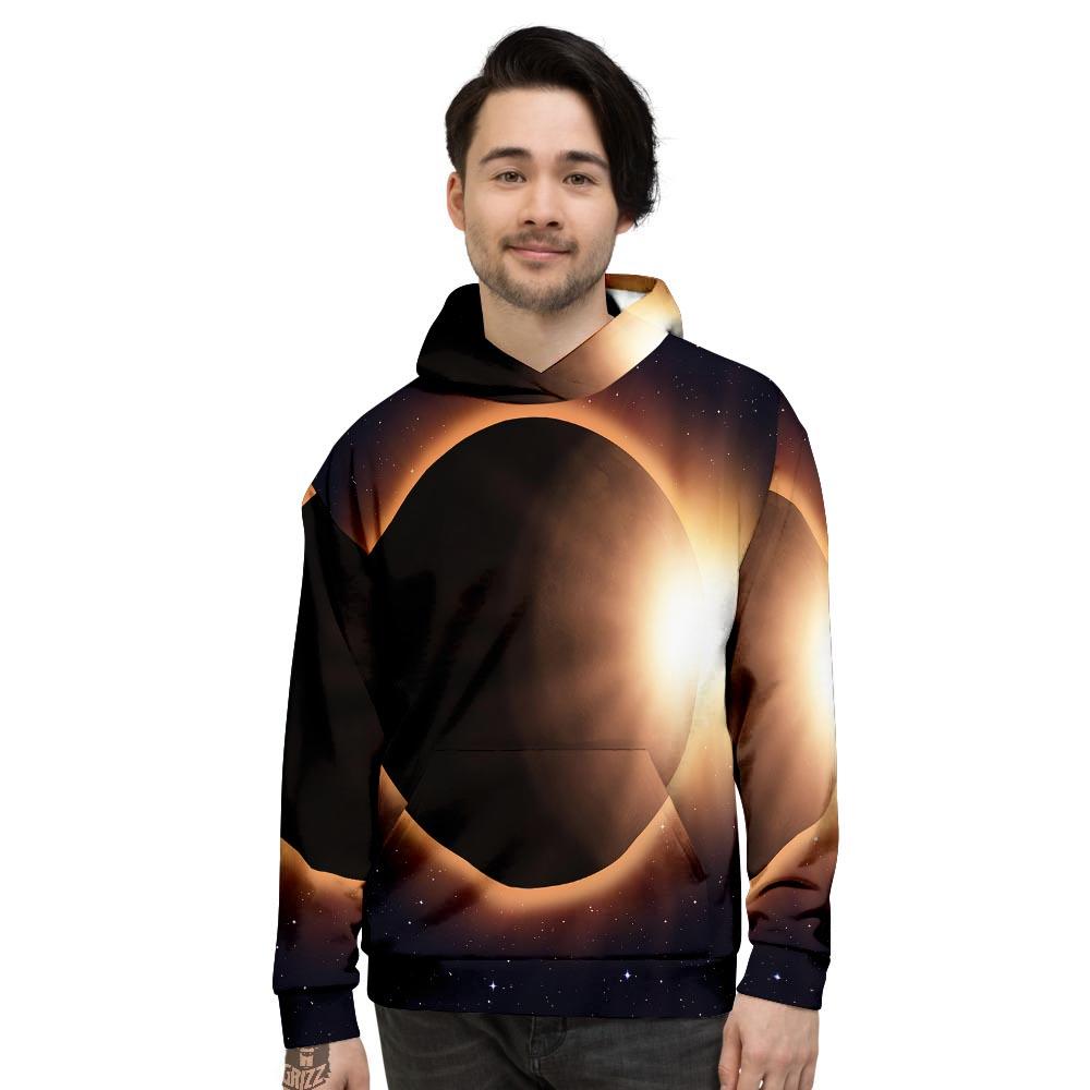 Eclipse Total Solar Print Men's Hoodie-grizzshop