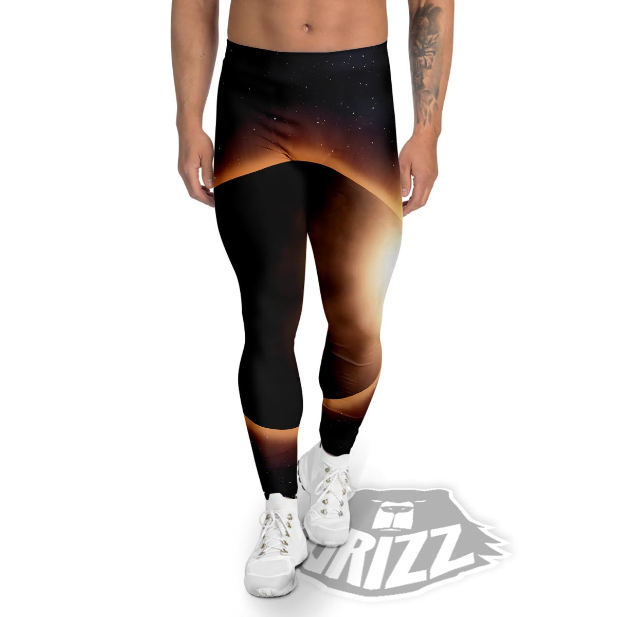 Eclipse Total Solar Print Men's Leggings-grizzshop