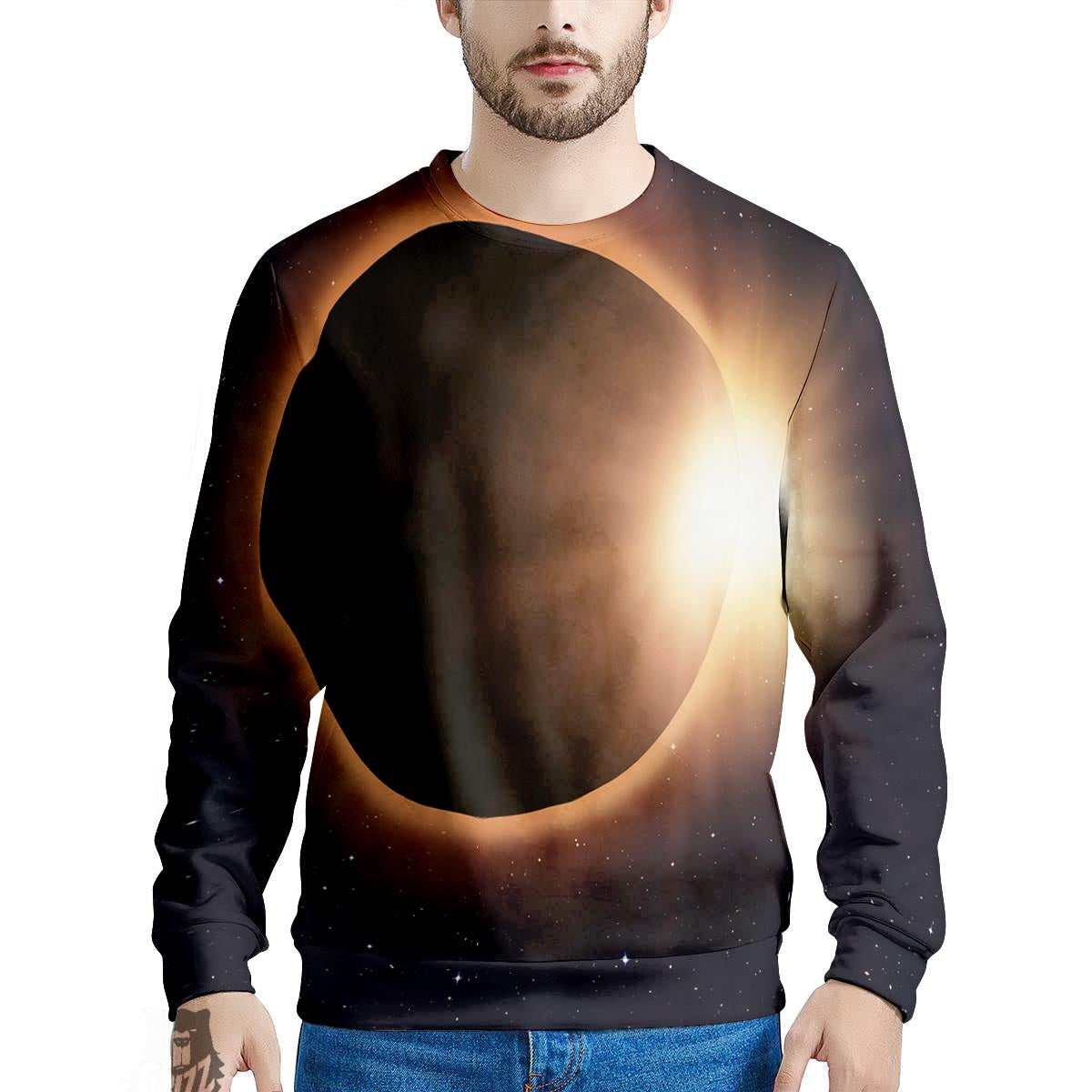 Eclipse Total Solar Print Men's Sweatshirt-grizzshop
