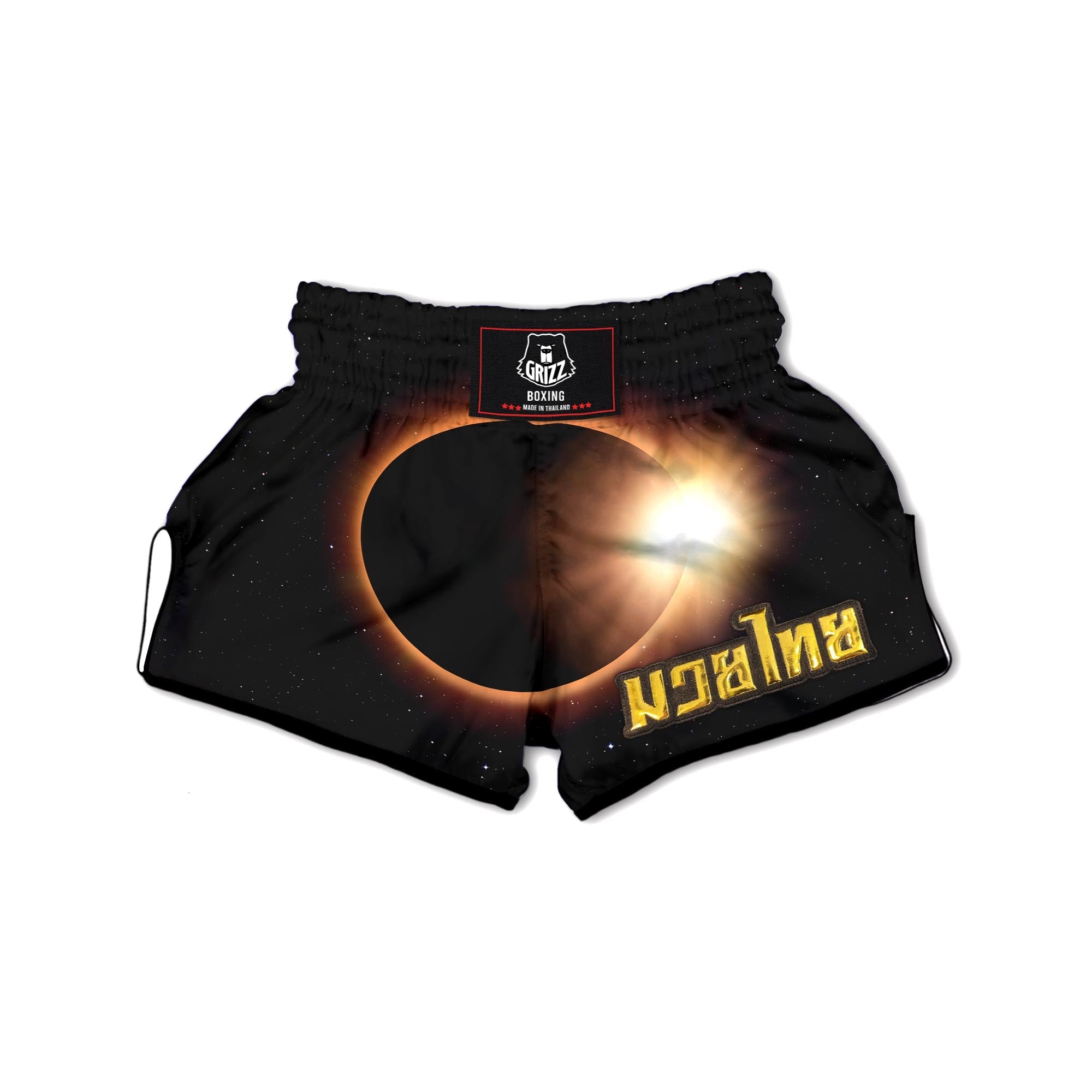 Eclipse Total Solar Print Muay Thai Boxing Shorts-grizzshop