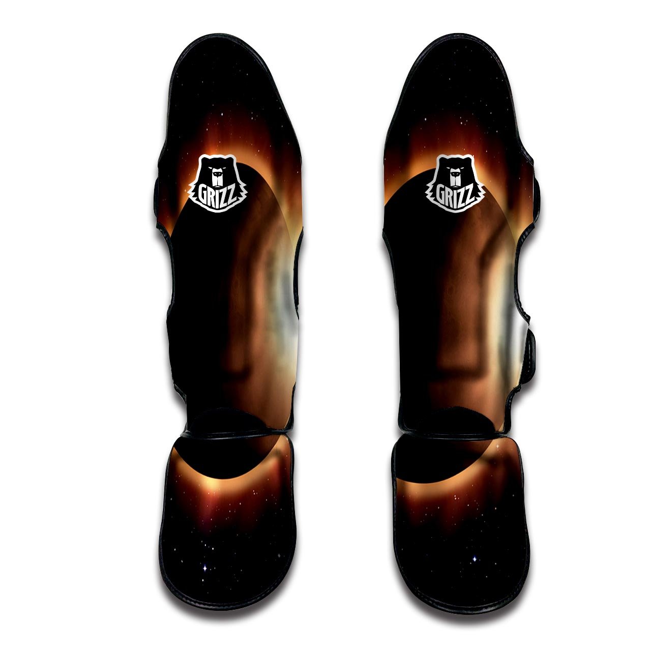 Eclipse Total Solar Print Muay Thai Shin Guards-grizzshop