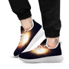 Eclipse Total Solar Print White Athletic Shoes-grizzshop