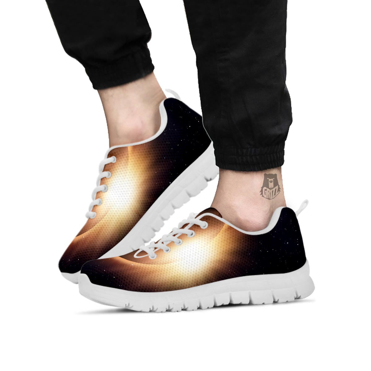Eclipse Total Solar Print White Sneaker-grizzshop