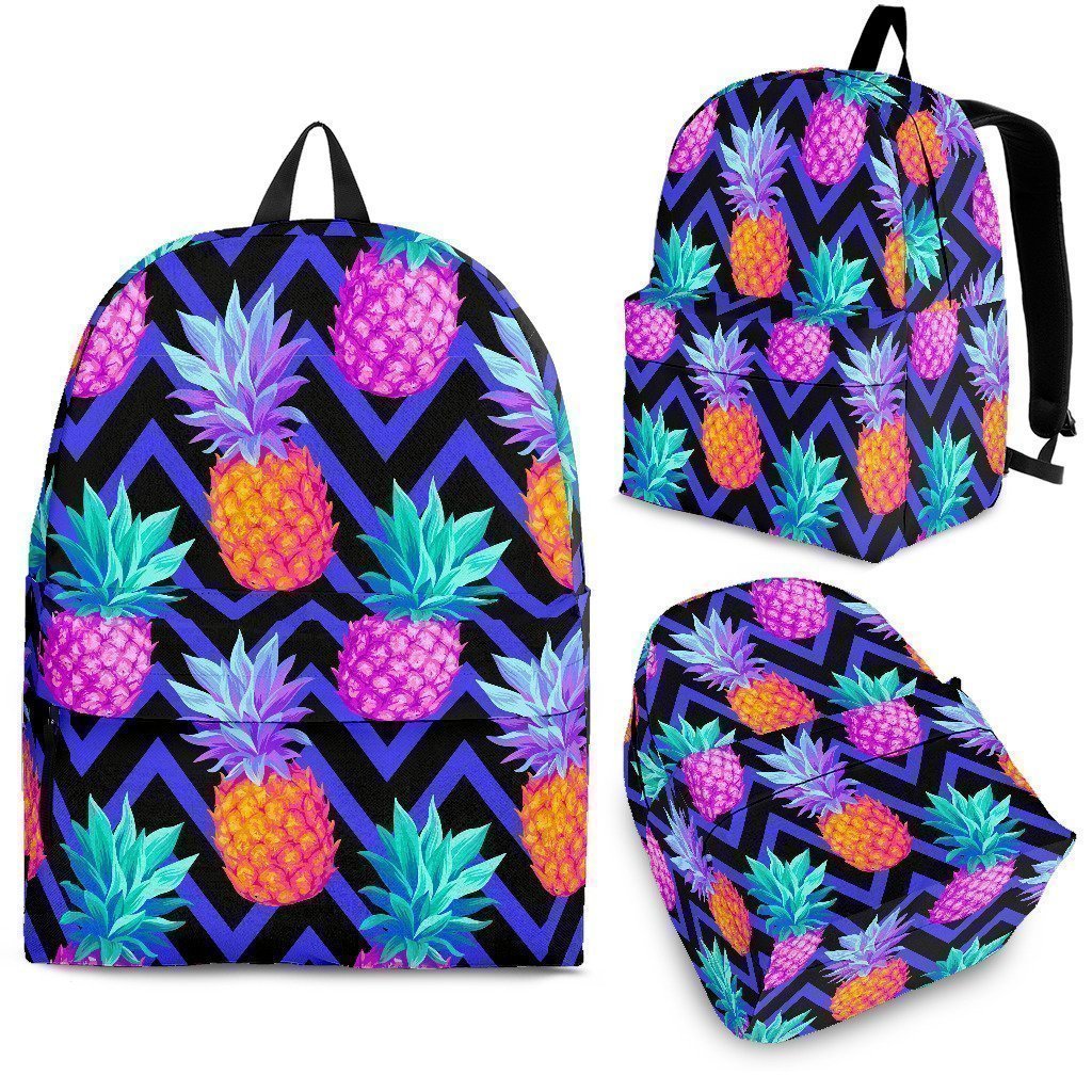 Edm Pineapple Blue Pattern Backpack-grizzshop