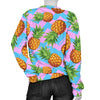 Edm Pink Pineapple Print Sweatshirt-grizzshop