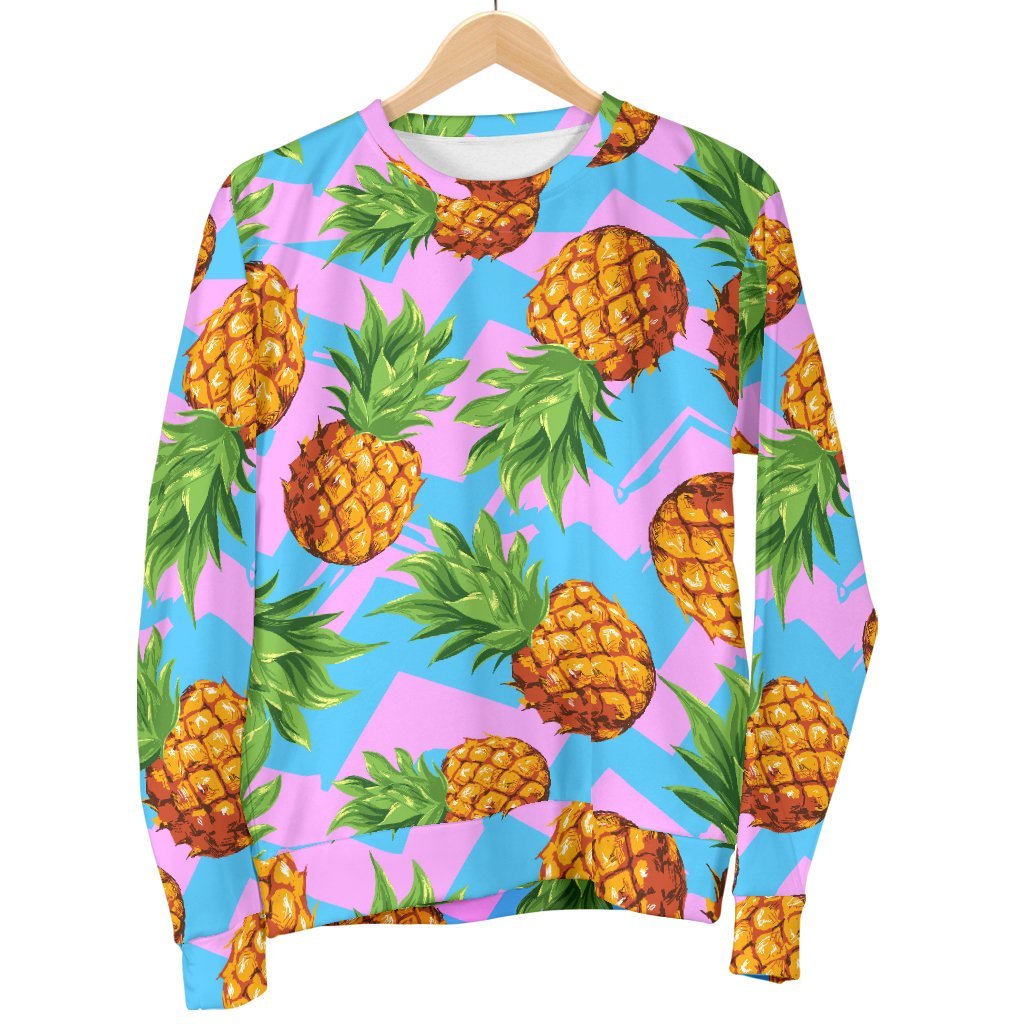 Edm Pink Pineapple Print Sweatshirt-grizzshop
