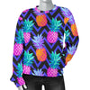 Edm Purple Pineapple Print Sweatshirt-grizzshop