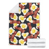 Egg Bacon Pattern Print Blanket-grizzshop